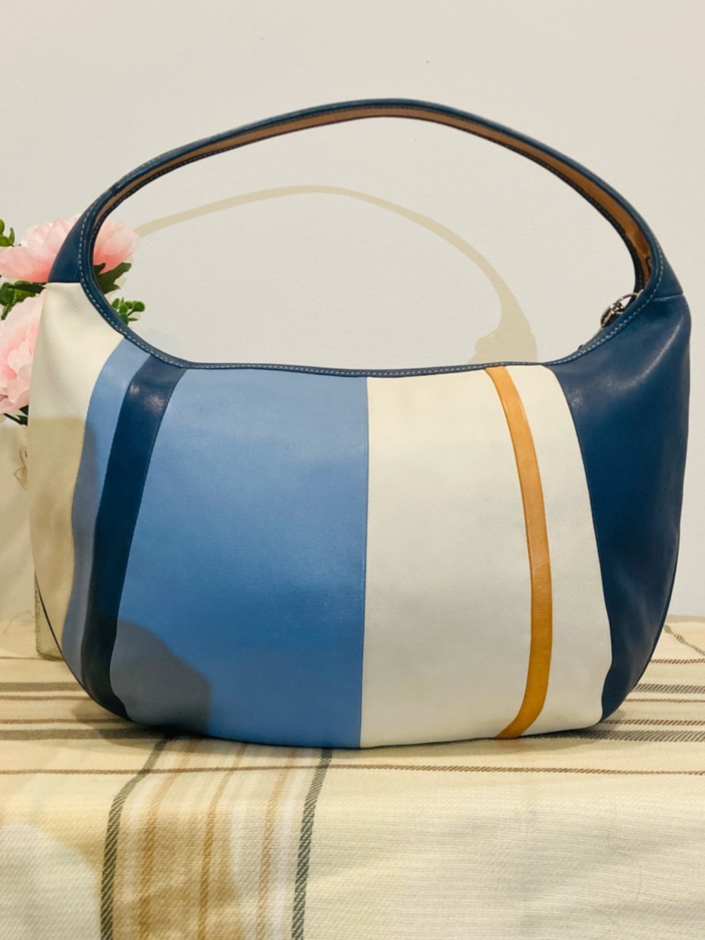 Vintage Coach Y2K Ergo Striped Leather Hobo Bag Shoulder 9298 Limited Edition - Picture 4 of 16